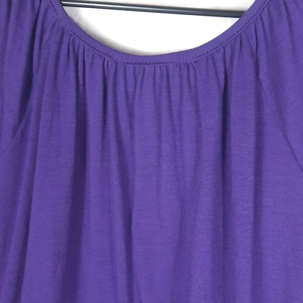 Ella Samani Womens Stretch Blouse 1X Purple NEW With Tag - Picture 10 of 10